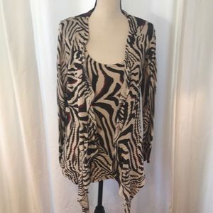 Animal print sweater set